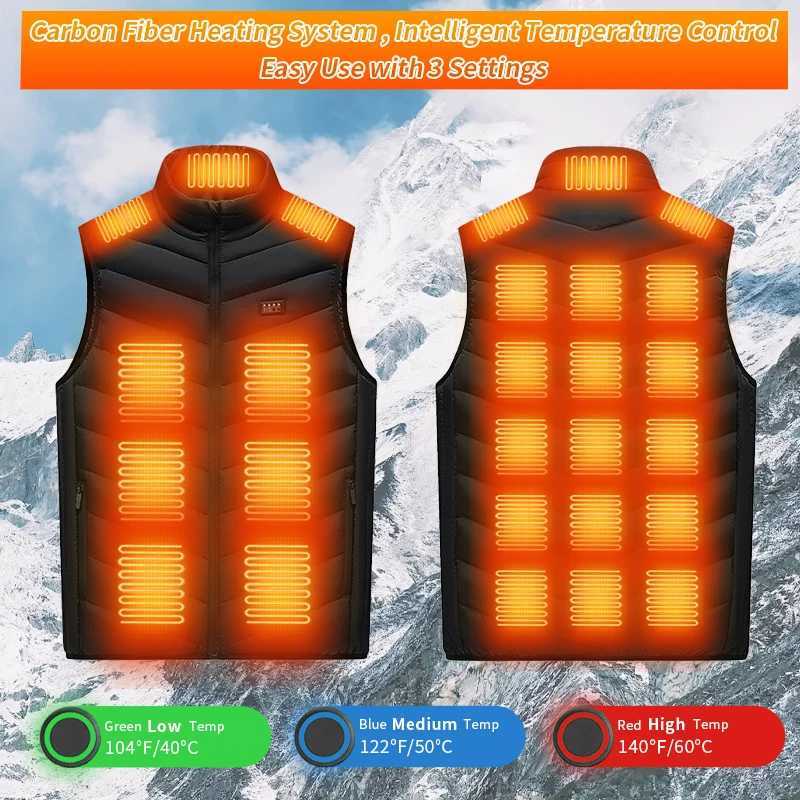 Men's Heated Vest Jacket Heated Winter Women's Heated Jacket Thermal Vest Warmer Outdoor Sports Jacket H251017