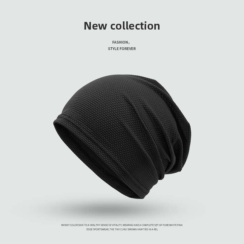 Beanie Designer Autumn Winter Thin Plaid Slouchy Beanie Women Fashion Versatile Sports Headscarf Sweat wicking Solid Color Breathable Cold Hat Men