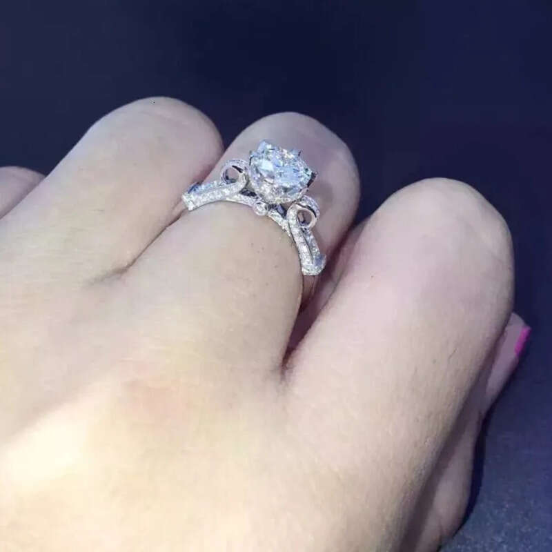 Victoria Wieck Jewelry Solitaire Sterling sier White sapphire Simulated Dia Wedding Engagement Crown Band Rings Size 4-10