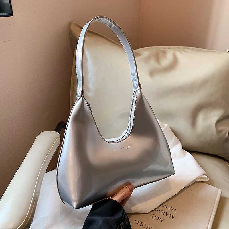Fi Luxury Brand Wens Shoder Bag High Quality Patent Leather Tote Bag Waterproof Armpit Bag Solid Color Wens Handbag1 D251017