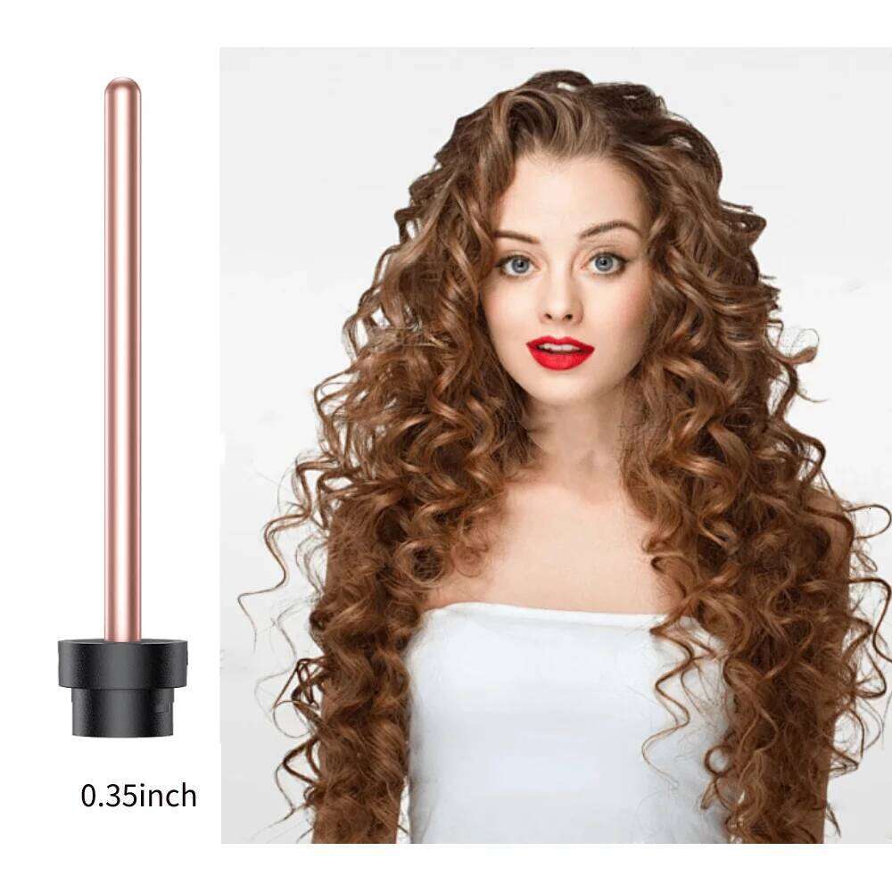 in 1Curling Wand Set with Straightener, Thermal Brush Crimper Curling Iron , 2 Temps Fast Heat Hair Waver Curler wit