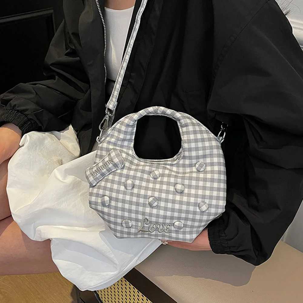 Cute Cookie Design Handbag Korean Style Large Capacity Crossbody Shoulder Bag Solid Color Nylon Girly Commuting Bag Outdoor Z251017