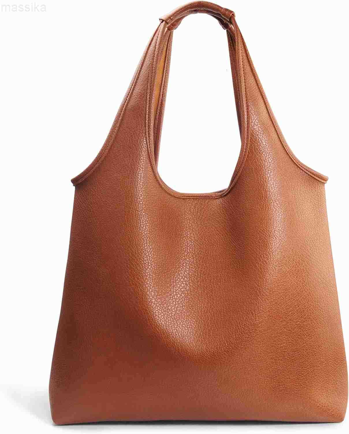 Womens Hobo Bag Soft Vegan Leather Tote Oversized Slouchy Handbag for ShoppingWeekenderWork M251017