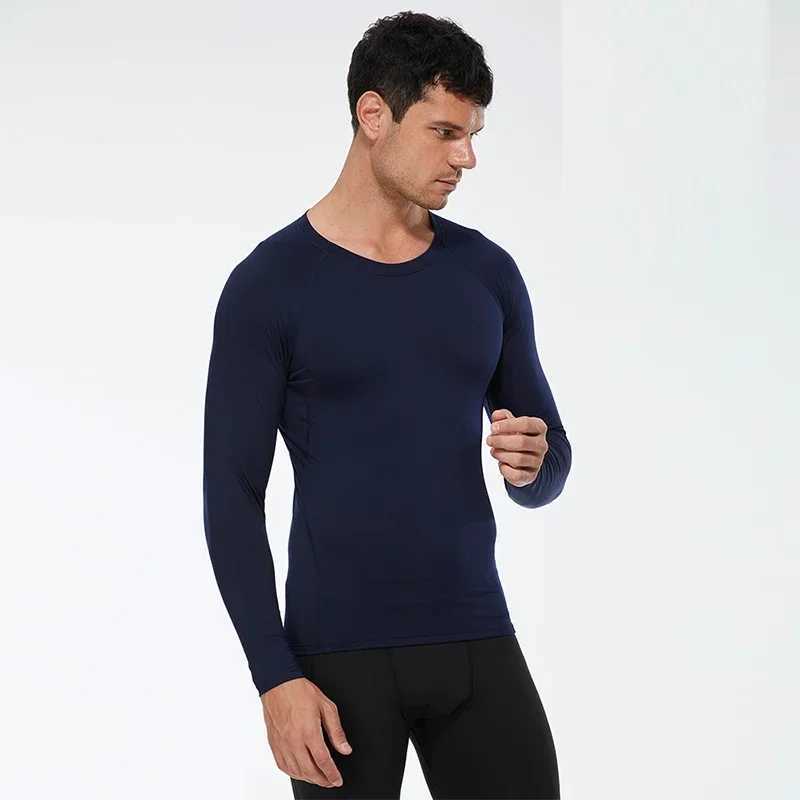 Men Thermal Underwear Winter Thermo Shirt Tops Fleece Undershirts Warm Sleepwear Elastic Long Johns Inner Wear Thermal Clothing H251017