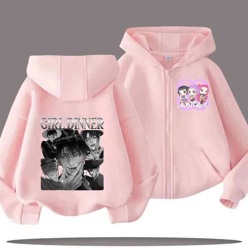 Zip Up Sweatshirts Kpop Demon Hunters Hoodie Children Clothes Kid Girls Boys Sweatshirt Sajaboys Zipper Hoody Baby Casual Tops C251017