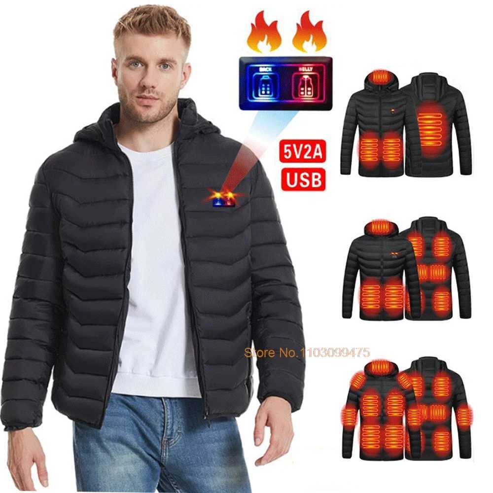 Heated Jacket Men Women USB Electric Self Heating Jacket Winter Coat Warm Hunting Camping Hiking Skiing Clothing 221 Areas H251017