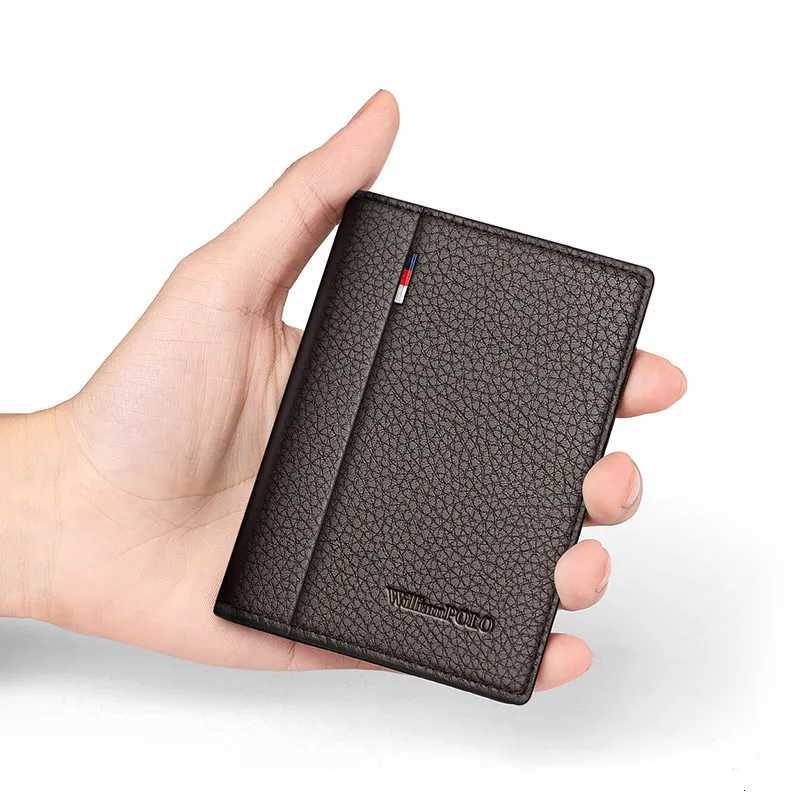 Luxury brand Mini Ultrathin Small Wallet Mens Short Leather Small Card Holder Youth Wallet Real Leather Coin Purse WILIAMPOLOW251017