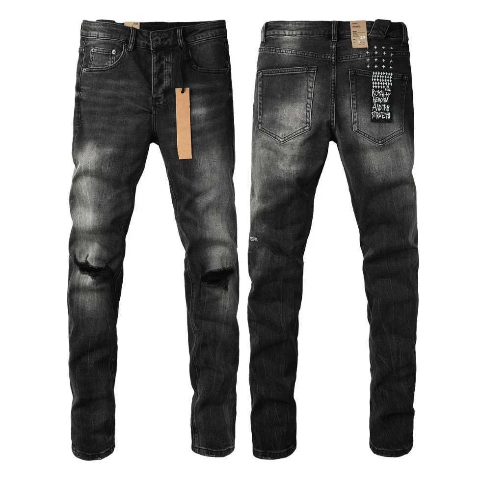 High Street 1 Trendy Mens Jeans Vintage Low Rise Stretch Skinny Button Fly Ripped Hold Fashion Pants Y251105