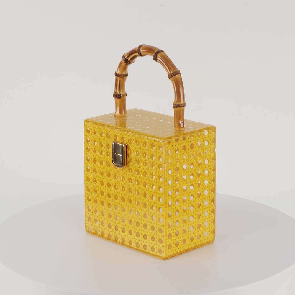 Hot Selling New Rattan Handbag Acrylic Evening Single Shoulder Crossbody Wedding Fashion Women S Bag High Quality