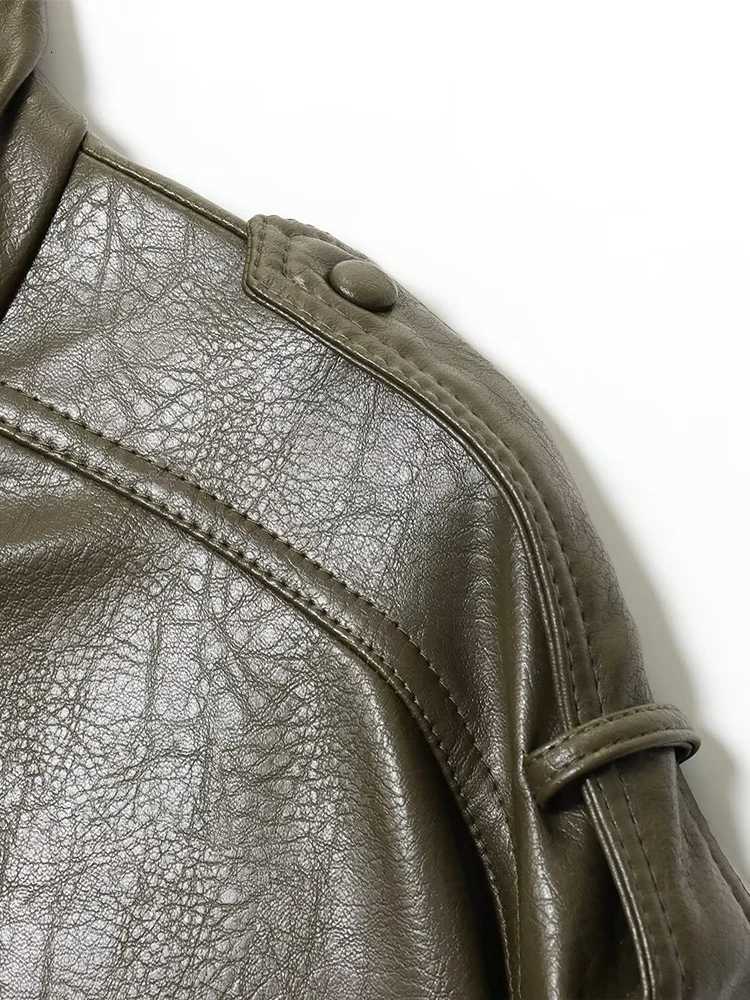 Autumn new fashion womens motorcycle clothing shiny imitation leather stand collar long sleeve jacket short coat leather jacketT251017