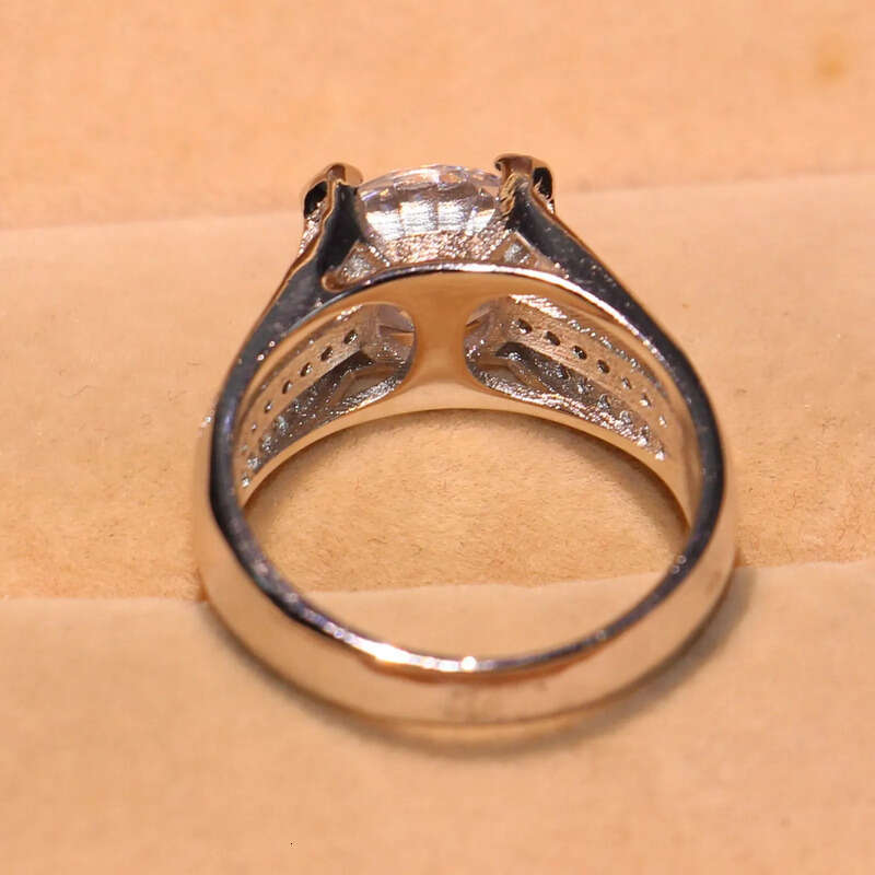 Victoria Wieck Handmade Fashion Jewelry Sterling Sier Round Cut 4CT White Topaz CZ Dia Gemstones Party Women Weddding Band Ring