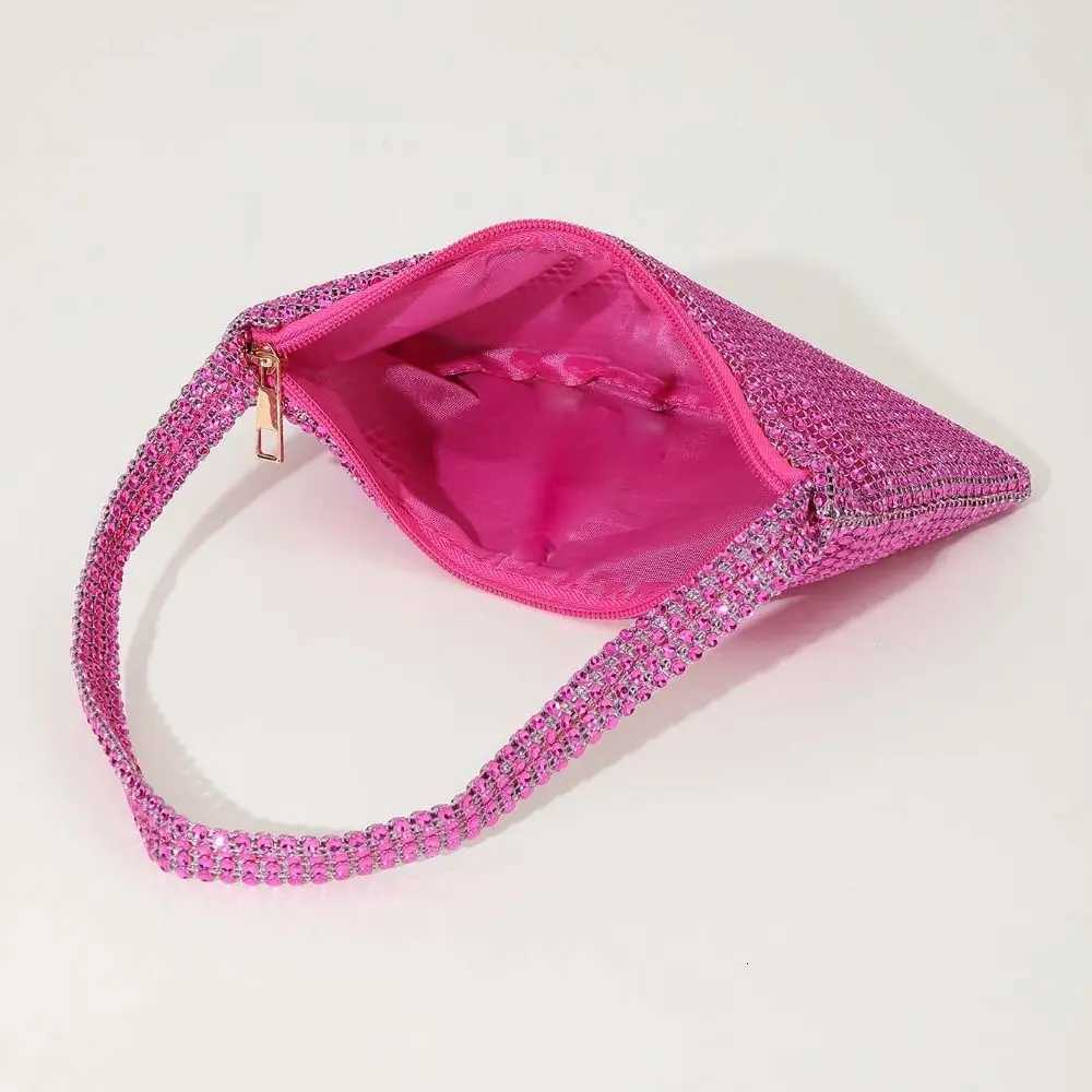 Retro Shiny Evening Banquet Bag Temperament Mini Glitter Shoulder Bag Small Purse Underarm Bag Rhinestone Hand Bag Women Z251017