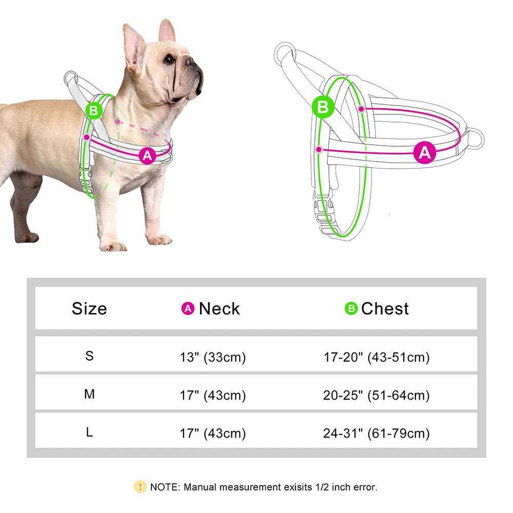 Nylon Dog Harness No Pull Strong Dog Harnesses Adjustable Pet Walking Training Vest For Small Medium Large Dogs Pitbull Bulldog C251031