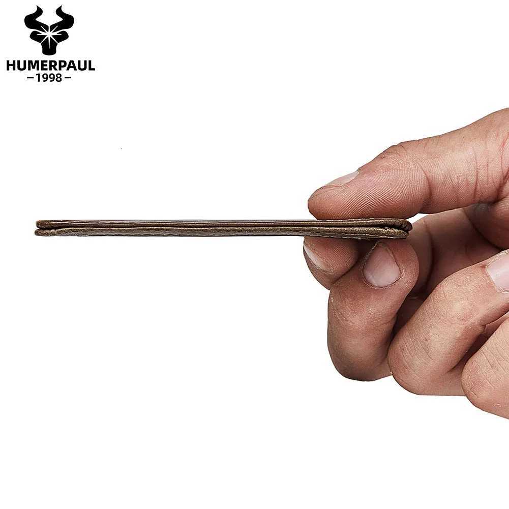 HUMEPRAUL 100 Genuine Leather Card Holder Wallet Slim HightCapacity Card Case RFID Caual Exquisite Cards Storage Money BagW251017