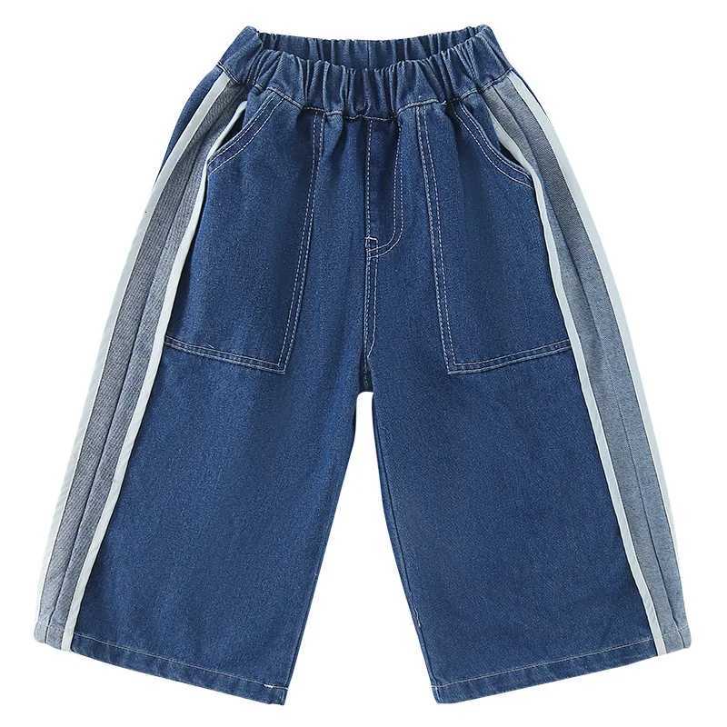 6487 Children Denim Pants Loose Legs 2025 Autumn Kids Boys and Girls Pants Side Slide Casual Pants TrousersT251017