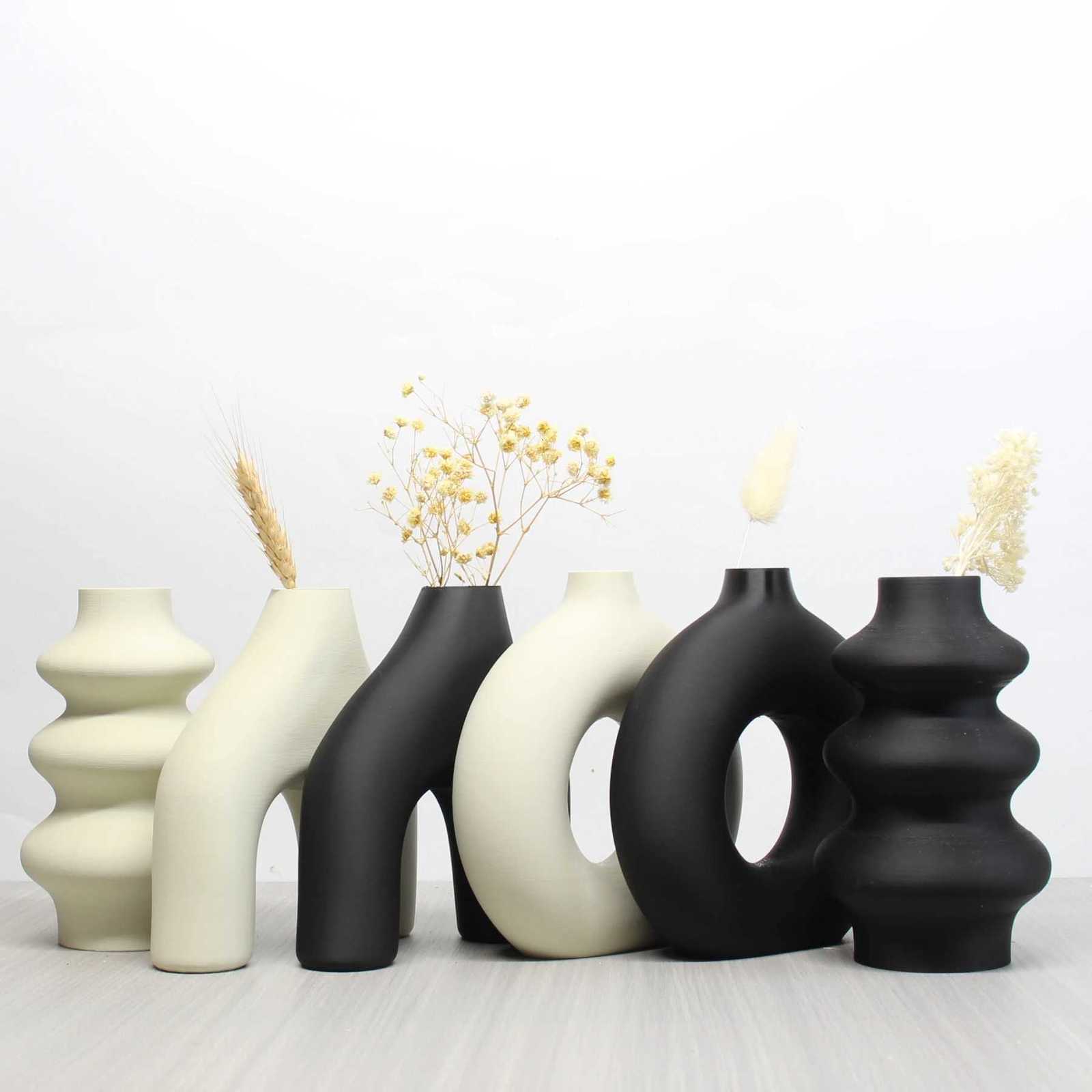 3 Pieces Creative Vase for Home Decoration Modern Vase Minimst Style Decorative Vase for Bookshelves Weddings Gifts Livi C251017