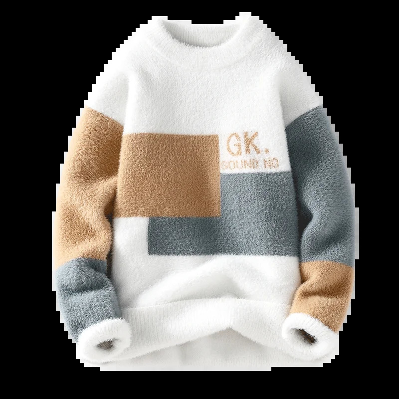 Sweaters men Winter Letter pattern thick sweater men Student youth sweaters autumn Mens wool pullovers full size S3XL 251015