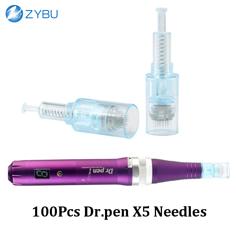 100pcs Screw Dr.Pen X5 Derma Pen Needle Cartridges 9/12/24/36/42 Nano pin MTS Tattoo Tips Microneedling Therapy Consumables Dermapen Replacement Parts