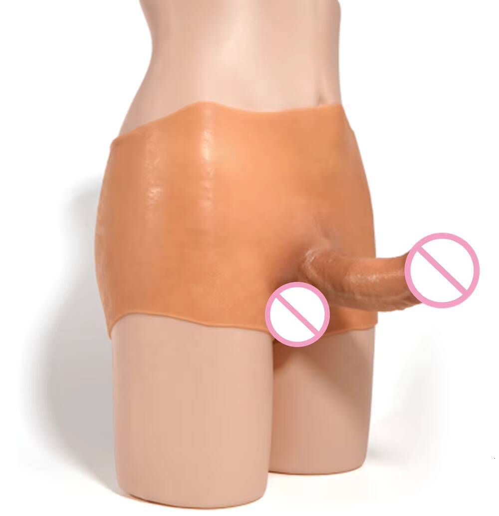 Silicone Realistic Sex StrapOn Dildo for Couples Soft Adult Sex Toys with Pantie Underwear for Pegging Men and Girl