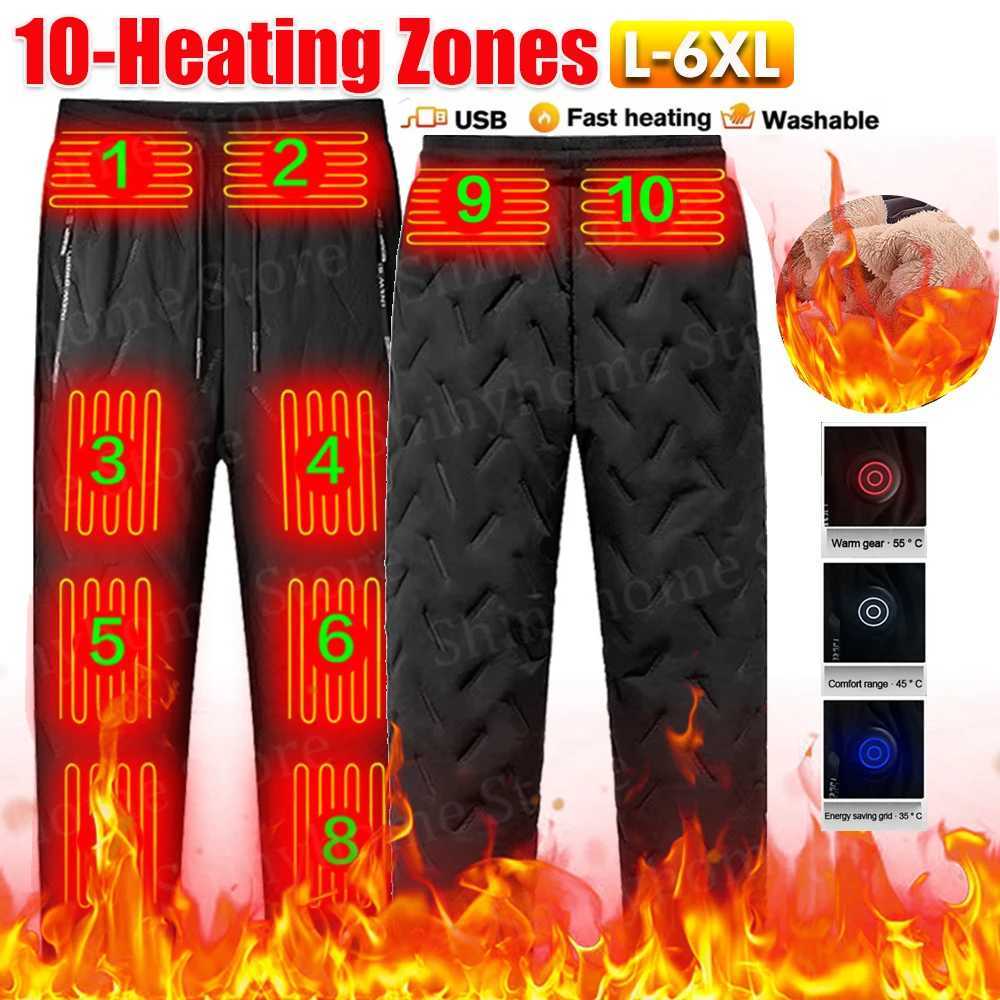Winter Thermal Hiking Pants USB Electric Heating Trousers Ski Wear Heater Sports Thermal Motorcycle Pants Heated Trousers H251017
