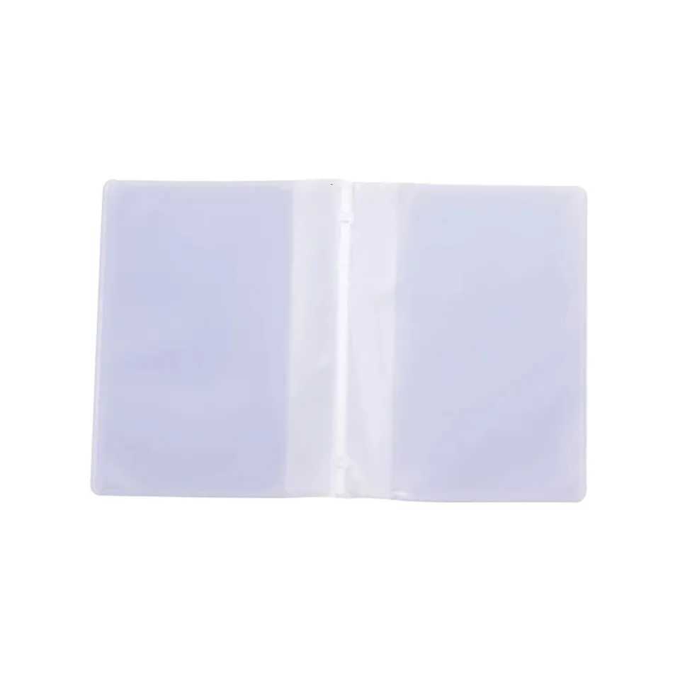 1pc Cute Semi Transparent Card Holder Inside Bags PVC Folded Credit Card Pockets Plastic Card Holder Inner Pages Office SuppliesW251017
