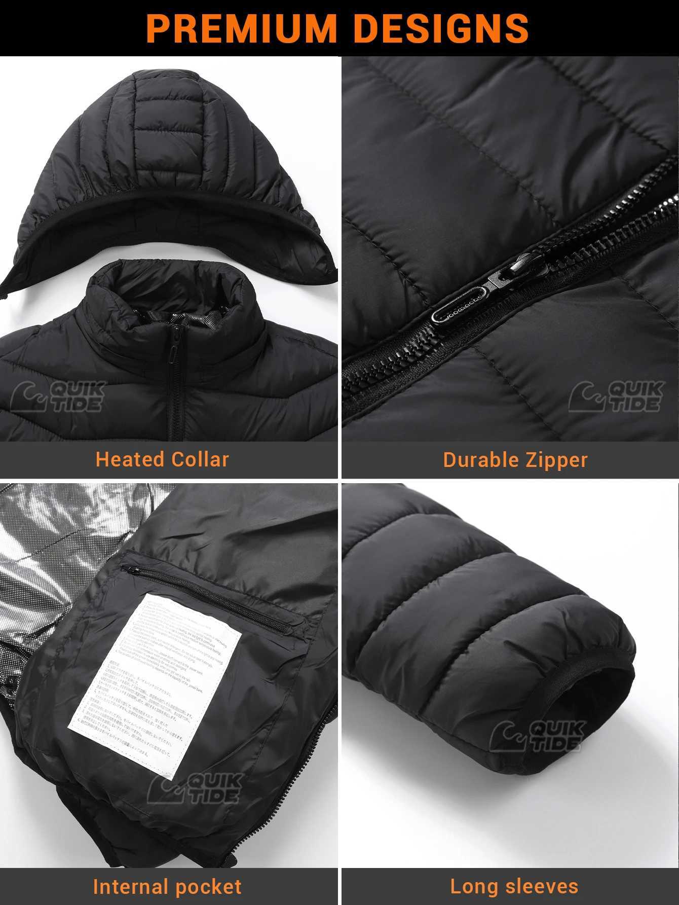 Intelligent Heating Jacket 32 Heating Zones 4 Switches 3Speed Adjustable Suitable for Outdoor Activities Indoor Work Hiking H251017