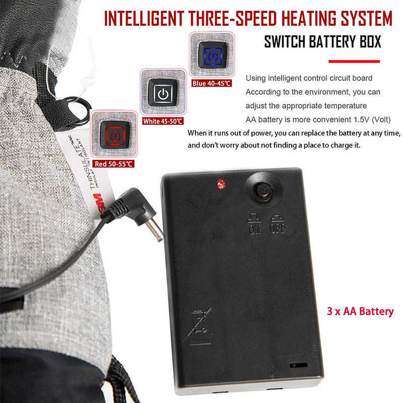 Smart Heating Gloves Sports Outdoor Riding Winter Cold Proof Electric Thermal Warm Heating Gloves Ski Gloves H251017