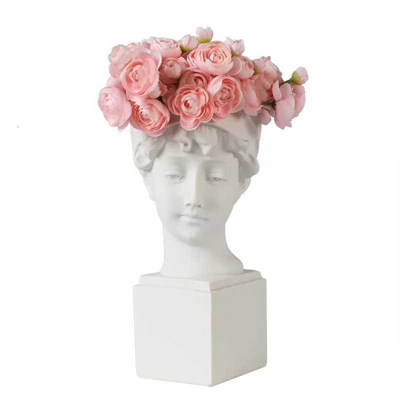 Creative Portrait Vase Head Home Decoration David Medici Venus Statue Cosmetics contains Modern Nordic Home Decoration Vase C251017