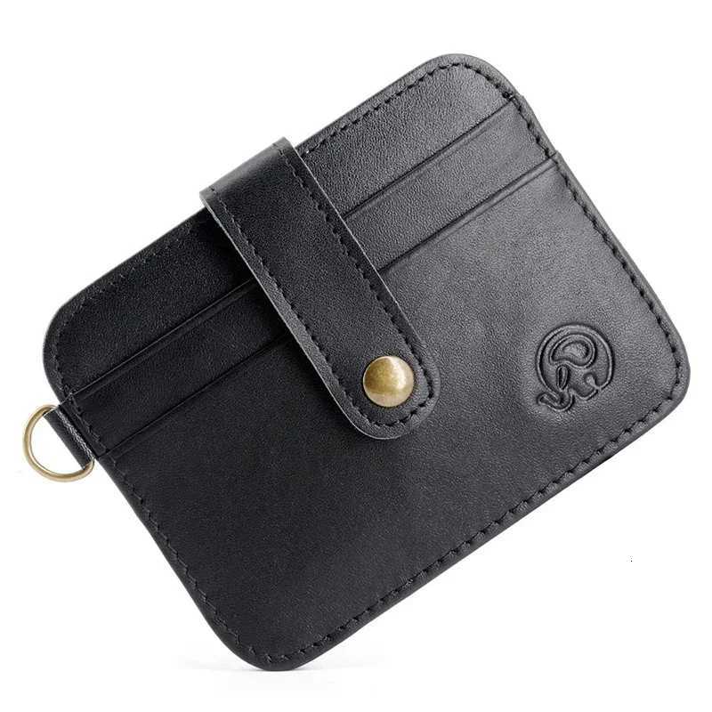 Genuine Leather Credit Card Holder for Men Luxury Designer Womens Wallet Portable Short Slim Cardholder Purses GiftsW251017
