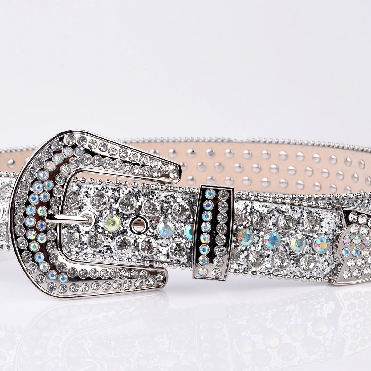 Punk Rhinestone Belt Chic Western Jeans Sparkle Crystal Denim Girl Mosaic Jeans Belt 251010