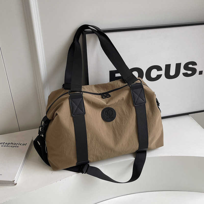 New Korean Style Simple Fashion Gym Bag Large Capacity Handheld Luggage Bag for Women High-End Feel Sports Travel Bag