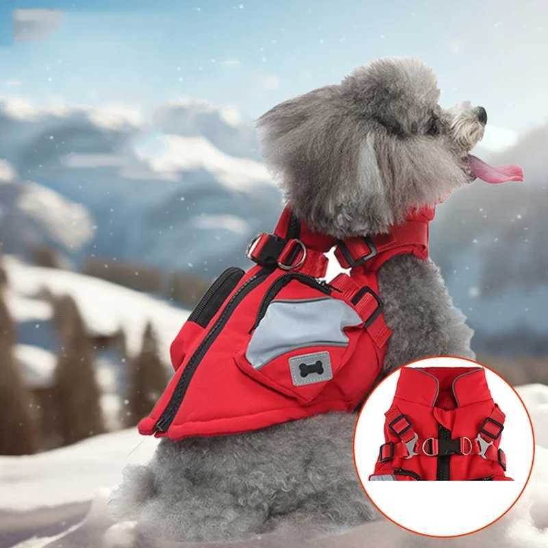 Waterproof Cat Dog Jacket with Harness Warm Fleece Pet Coat for Small Dogs Cats Chihuahua Dachshund Winter Puppy Kitten ClothingW251017