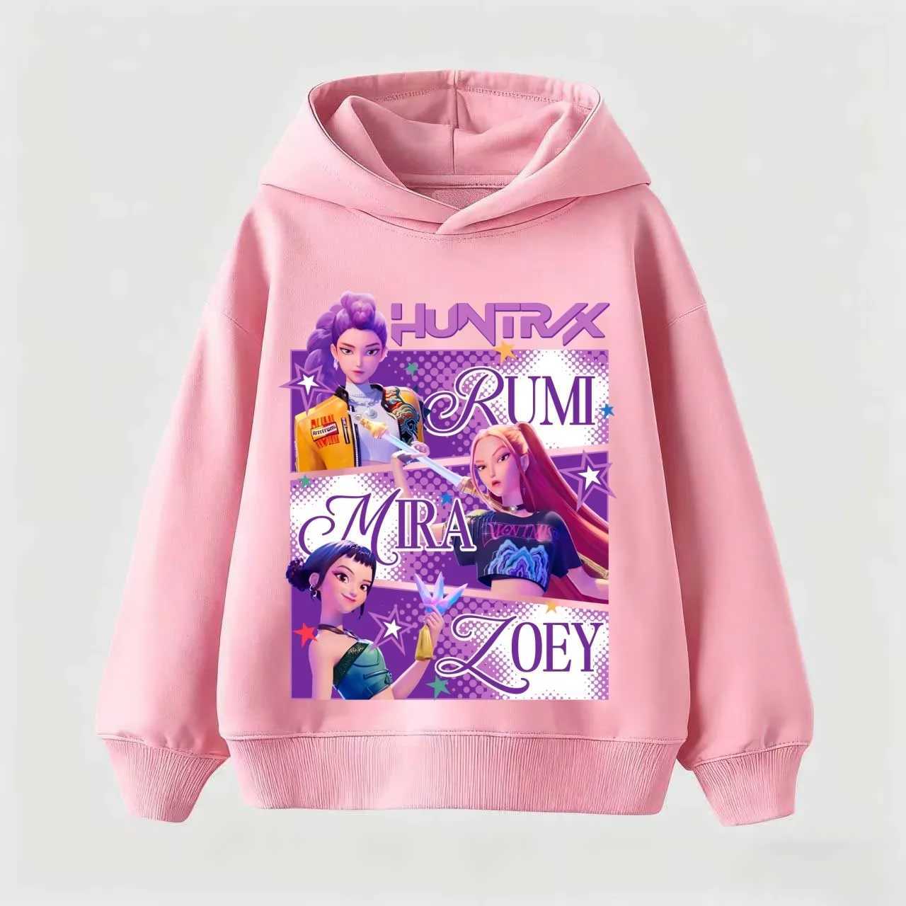 2025 KPop Demon Hunters Hoodie Fashion Rumi Sweatshirt Pullover Cute Long Sleeve Autumn Boys Girls Y2K Hoody Sportswear C251017