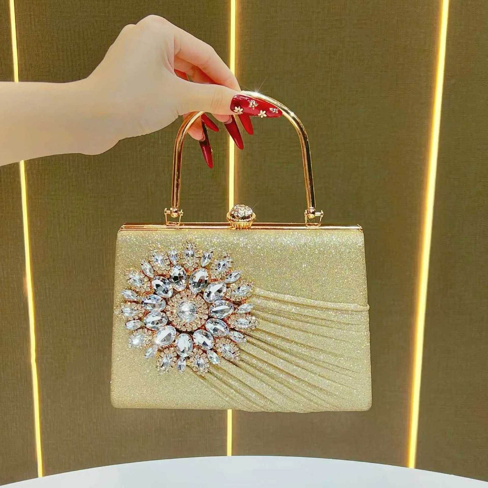 Dinner bag niche diamondencrusted handbag single shoulder oblique span banquet evening bag fashion handbag Z251017