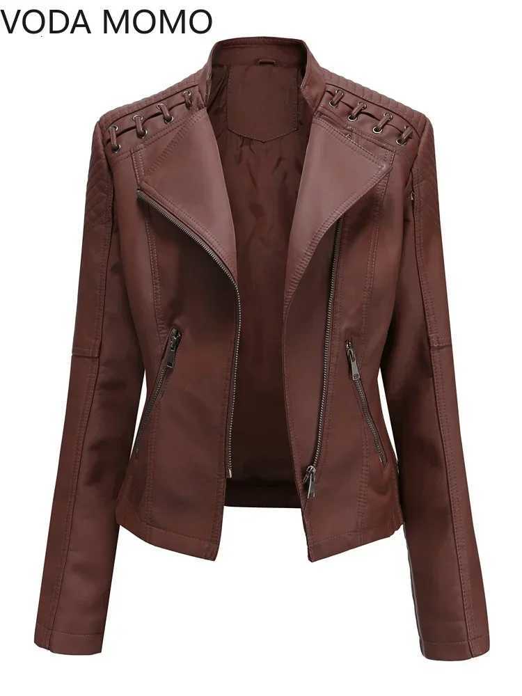 12 Colors S4XL New Autumn Spring Women Short Faux PU Jacket Slim Fashion Punk Outwear Motorcycle Leather Jacket Casual CoatT251017