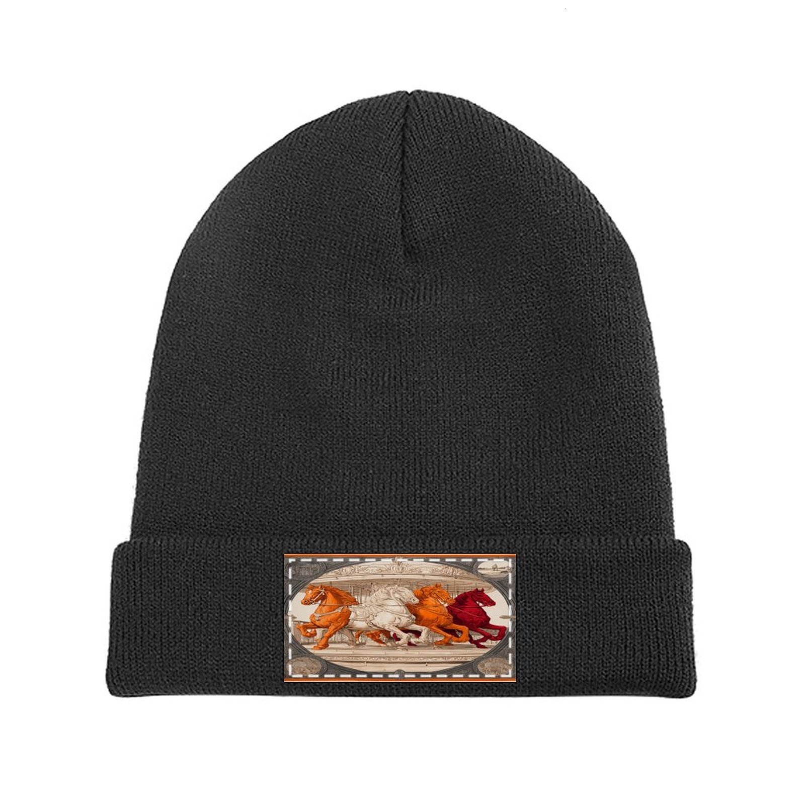 H Designer beanie hat beanie bonnet winter hat beanie luxury Horse striped pattern mens womens beanie winter skull cap bobble hat polo beanie H46