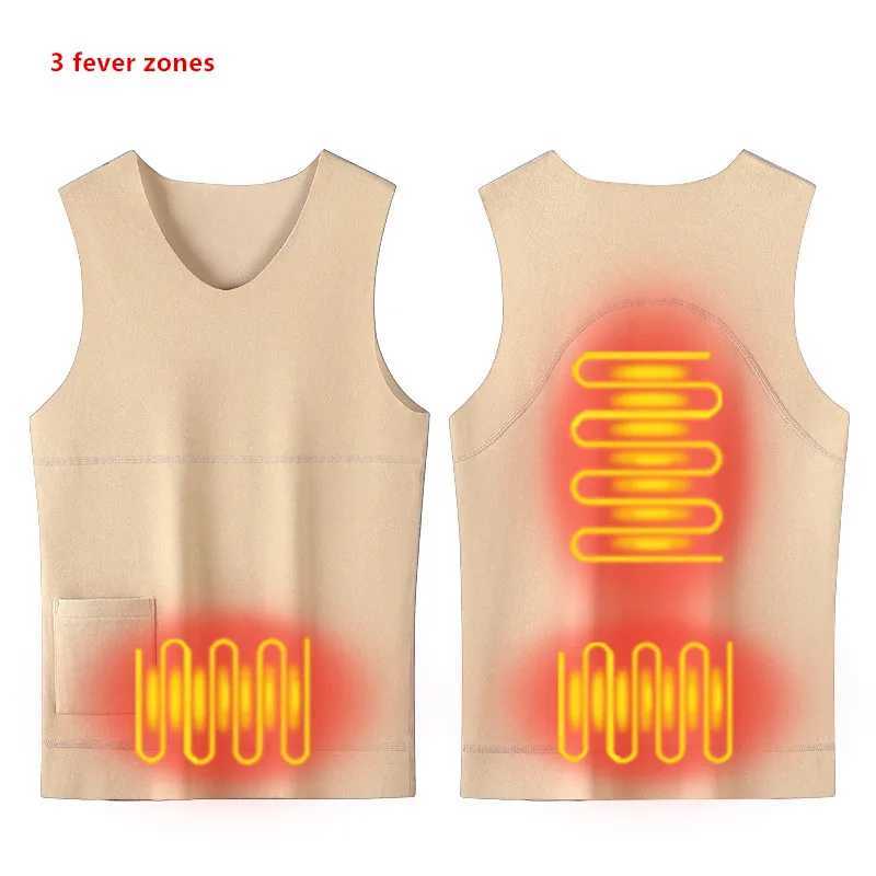 New Mens Winter 3Zone Intelligent Heating Vest Slim Fit Fashion Versatile Casual Warm and Heated Sleeveless Top No Power Bank H251017