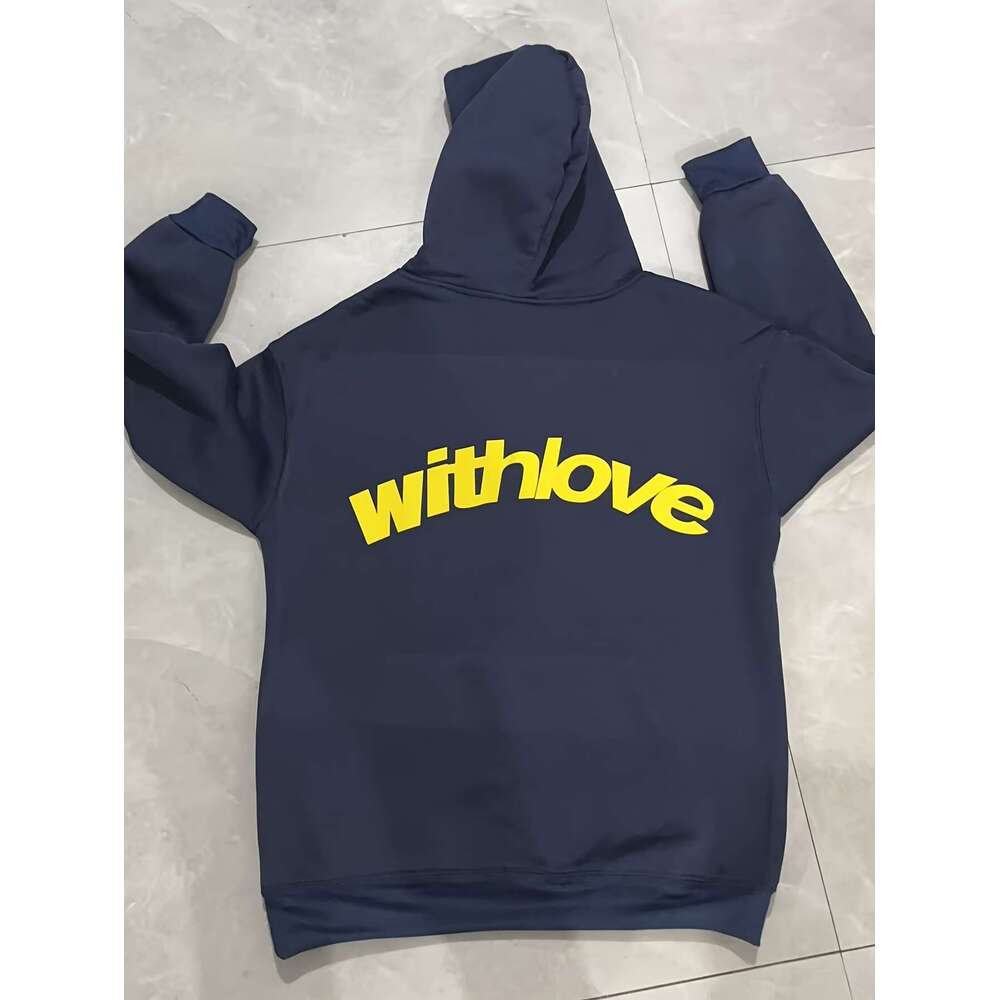 Elegant Hoodie Blue Pullover Sweatshirt With Hood, Long Sleeve Casual Outerwear For Everyday & Formal Events, All-Season Comfort Fit Women's Swea