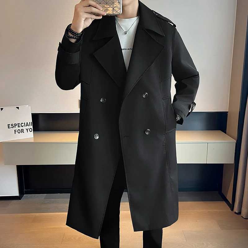 2025 new arrival spring coat men high quality fashion doublebreasted trench coat menautumn mens casual jackets male Z250918