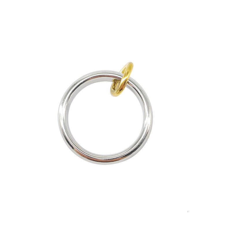 Stainless Gold-Plated High-End Ins Titanium Steel Jewelry Furnace Vacuum Color-Retaining Ring