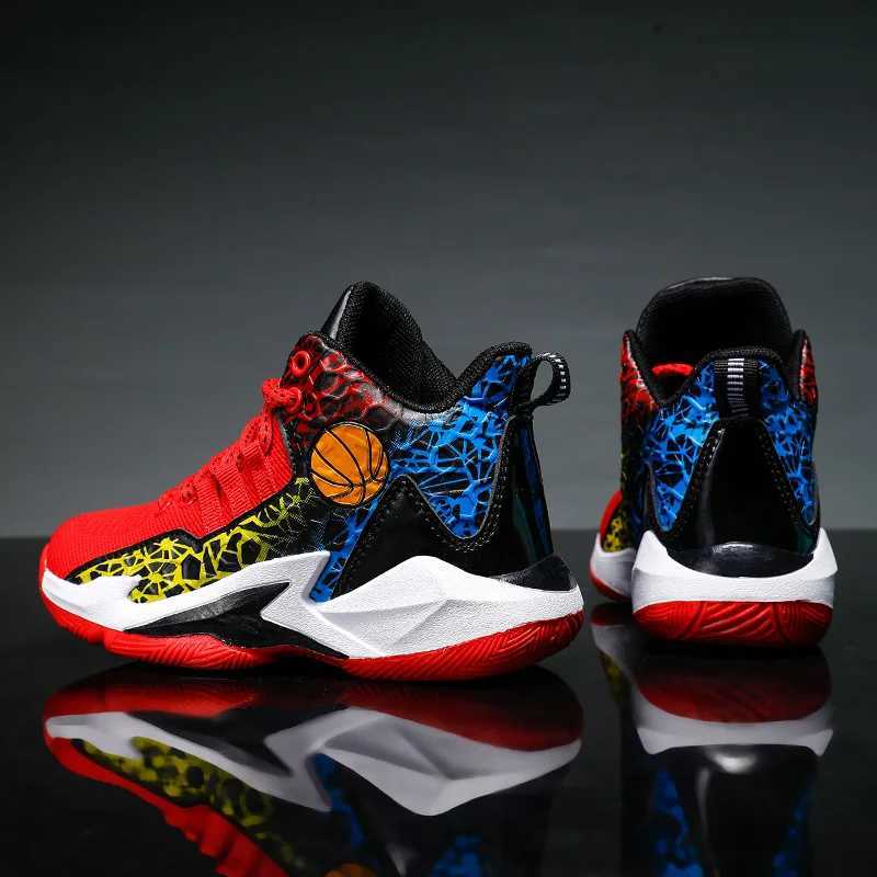 Children Primary School Junior High School Kids Basketball Shoes Boys Mesh Breathable Nonslip SneakersT251017