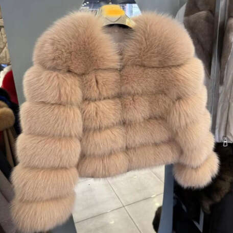 New Fur Coat Women'S Winter Warm Fur Jacket Short Raccoon Fur Coat Women'S High Quality Hot Sale