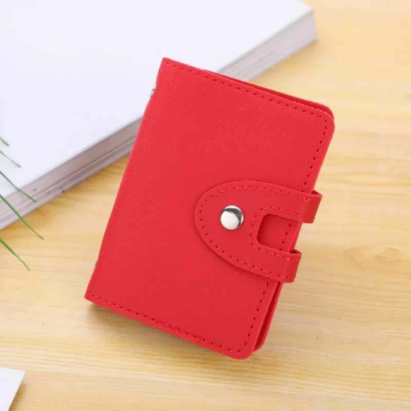 1PCS PU leather soft card holder color multicard holder male and female bank card holder simple travel solid color small giftW251017