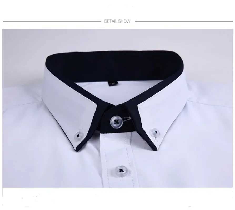 Mens Summer Casual Cotton LongSleeved Shirts Male Slim Fit Spring Lapel Business Men Dress Shirt Tops Brand Clothing J251017