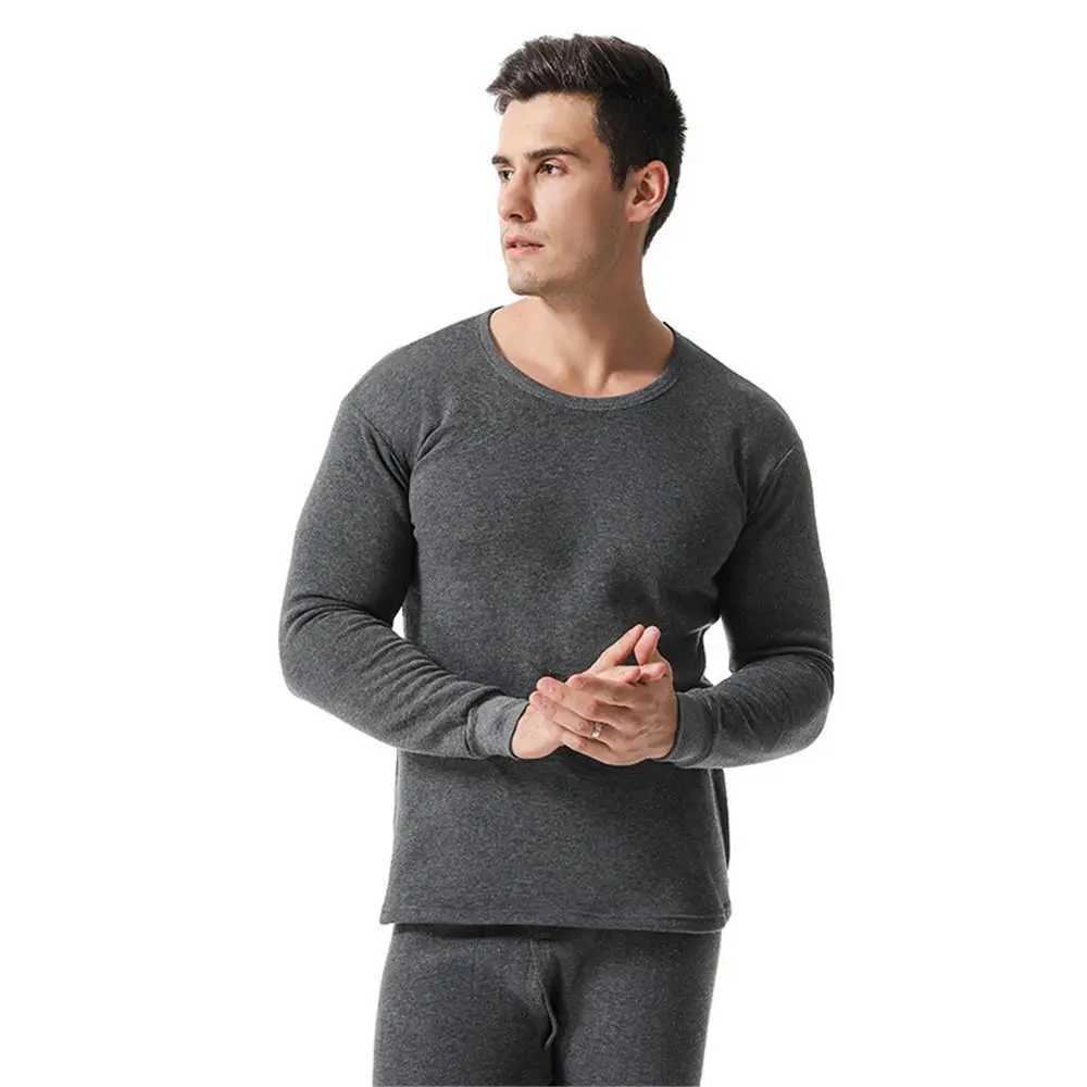 Thermal Underwear Set for Men Soft Fleece Lined Long Johns Set Mens Top Bottom Set Winter Cold Weather Thermal Clothes H251017