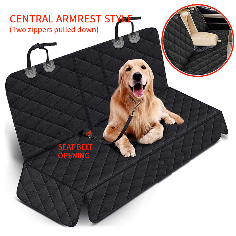 Pet car seat cushion, rear seat dog anti dirt and anti bite seat cushion, rear car safety seat dog ride artifact
