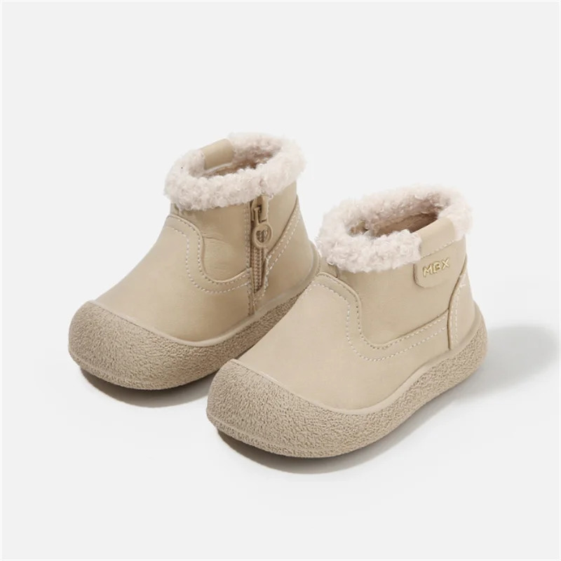 Winter Baby Snow Boots Leather Thick Plush Warm Waterproof Shoes for Toddler Kids EU 1626 Fashion Little Girls Boys Warmth 251015