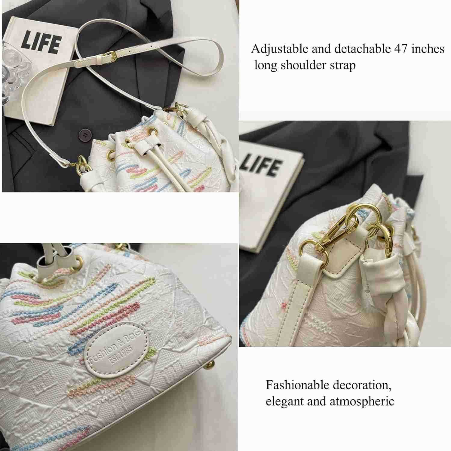 Small Bucket Bags for Women Mini Crossbody Tote Bag with Detachable Shoulder Strap Girls Top Handle Handbag Z251017