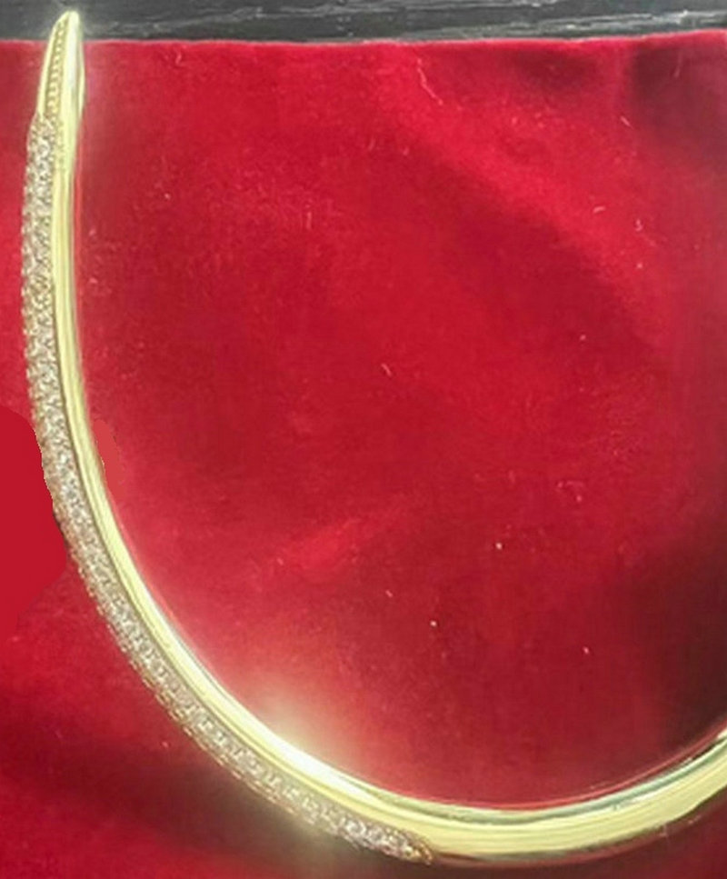 Luxury Wedding Bracelets Women Gold Plated Nail Bracelet Man Full Diamond Designer Bracelet Jewelry For Valentine's Day Gift