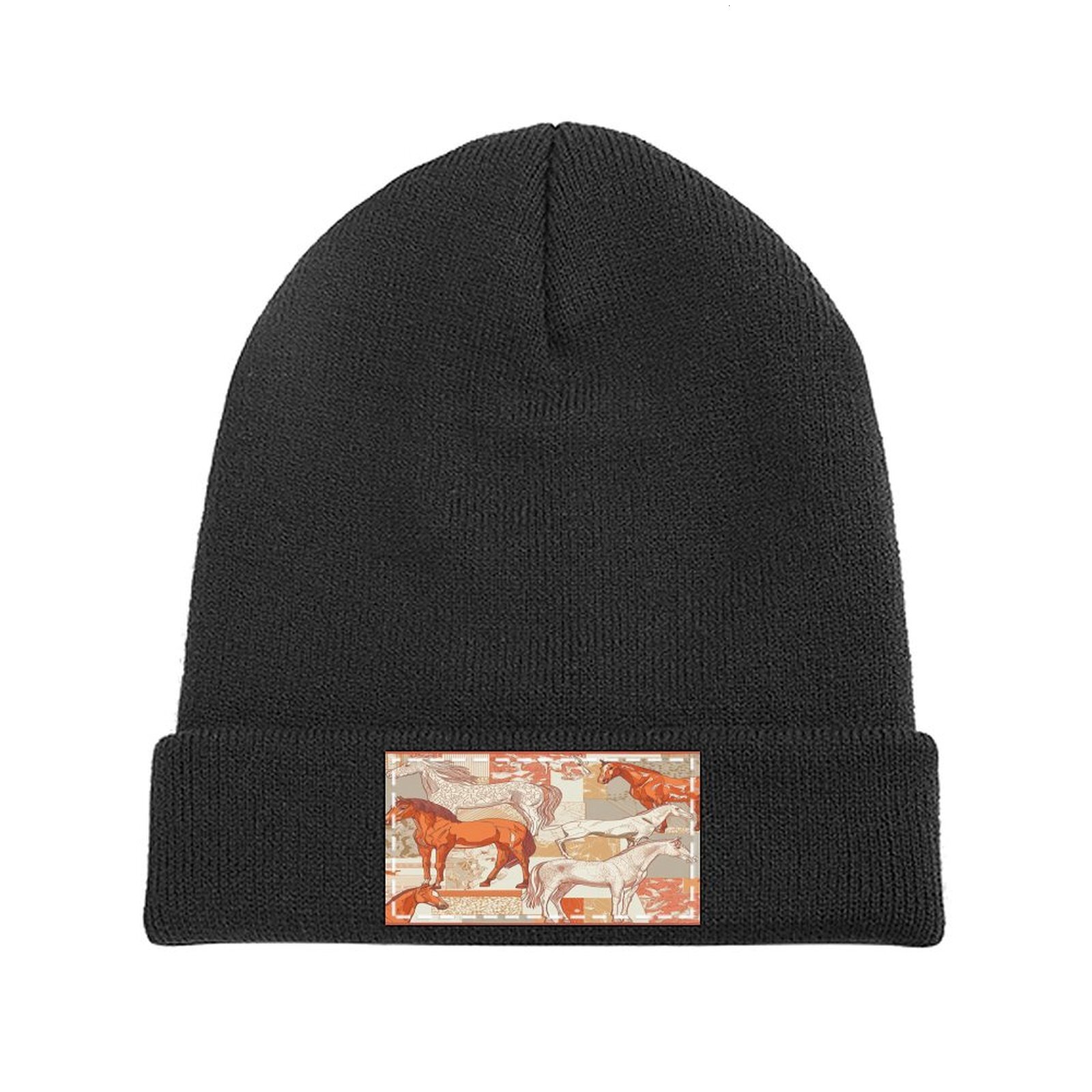 H Designer beanie hat beanie bonnet winter hat beanie luxury Horse striped pattern mens womens beanie winter skull cap bobble hat polo beanie H54